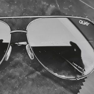 QUAY Black Aviator Sunglasses